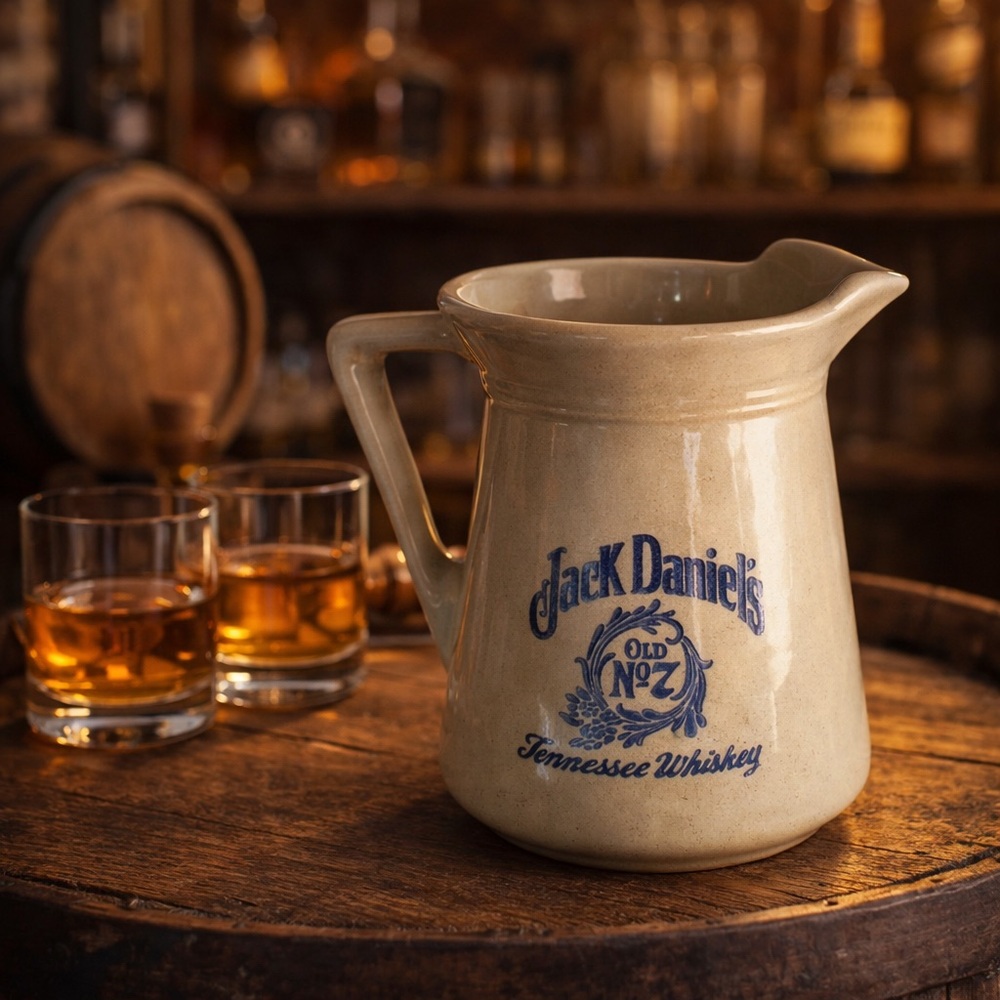 VINTAGE, JACK DANIELS NO. 7, OLD TENNESSEE WHISKEY, STONEWARE PITCHER. G23